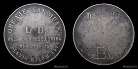 Argentina. Ficha. Forestal. 1 Peso. Obraje San Juan