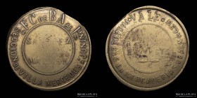 Argentina. Ficha. Ferroviaria. 100 Centavos. FC de Bs As al Pacifico
