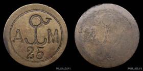 Argentina. Ficha. Cañuelas. Agustin Mosconi. Nº 25