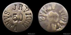 Argentina. Ficha. Valor 50. Estancia Santa Lucia. JR