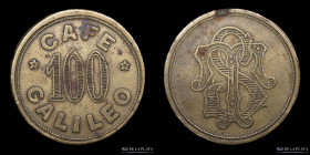Argentina. Ficha. Valor 100. Cafe Galileo
