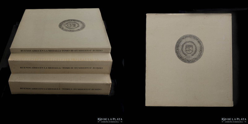 Libro. Buenos Aires en la Medalla. Humberto Burzio. Buenos Aires (1981)3 tomos. ...