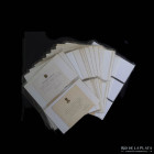 Humberto F. Burzio. Lote de invitaciones protocolares, papeleria y varias etiquetas de su ex-libris. Coleccion personal