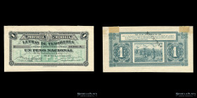 Mendoza. Letras Tesoreria. Muestra 1 Peso MN 1893. Bauman plate