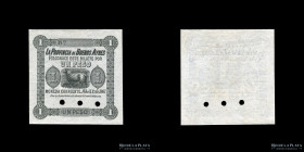 Buenos Aires. Specimen 1 Peso Moneda Corriente 1867. Bauman Plate