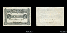 Buenos Aires. 5 Pesos Moneda Corriente 1867. Bauman Plate