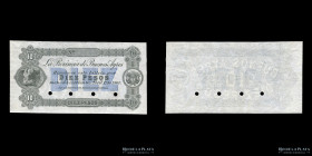 Buenos Aires. Specimen 10 Pesos Moneda Corriente 1867. Bauman Plate