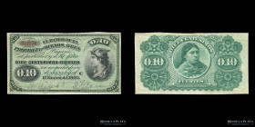 Buenos Aires. Banco Provincia Bs As. 10 Centesimos Fuertes 1869