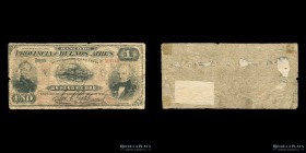 Buenos Aires. Banco Provincia Bs As. 1 Peso de Oro 1885