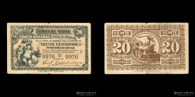 Chaco. Colonia General Vedia. Vale 20 Centavos 1884. NiP