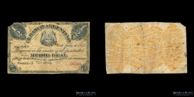 Cordoba. Banco Argentino. 1/2 Real Plata Boliviana 1873 Remainder. Pick S1476