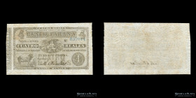 Entre Rios. Banco Parana. 4 Reales Bolivianos 1868. Pick S1814
