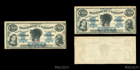 Entre Rios. Oxandaburu y Garbino. 1 Peso Fuerte 1869. Pick S1791