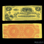 Santa Fe. Banco Argentino. 2 Pesos Fuertes 1867 Remainder. Pick S1532
