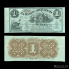 Santa Fe. Banco Argentino. 1 Peso 1867 Remainder. Pick S1531