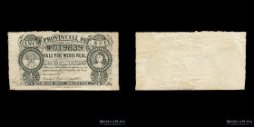 Santa Fe. Banco Provincial. 1/2 Real 1875 Remainder. Pick S819