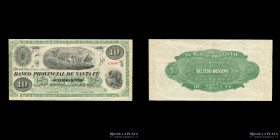 Santa Fe. Banco Provincial. 10 Pesos Plata Boliviana 1875. Pick S821