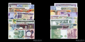 Africa. Lote x 12 billetes 1973-2007. Todos UNC