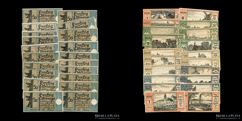 Alemania. Notgeld Berlin. Serie de 20 notgelds diferentes de 50 Pfennig 1921 Com...