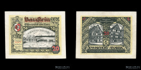 Alemania. Notgeld Baustein. 20 Mark 1922 Cuero blanco