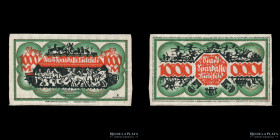 Alemania. Notgeld Bielefeld. 1000 Mark 1922 Seda