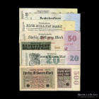 Alemania. Weimar Reichsbanknote 1922-1923. Lote x 8