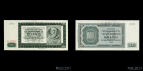 Bohemia & Moravia. 1000 Korun 1942 SPECIMEN. Pick 14s
