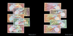 Samoa. Specimen 5 a 100 Tala 2005/06. Pick 33 a 37s