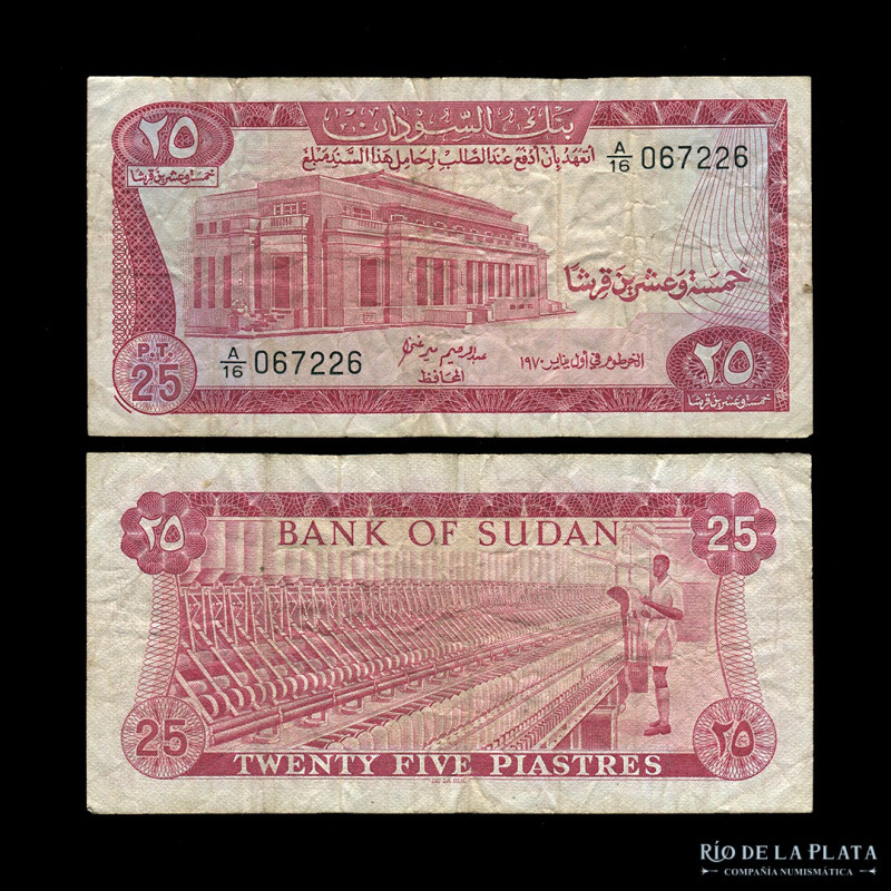 Sudan. 25 Piastres 1970-80. Pick 11 (F+)

Estimate: USD 15 - 30