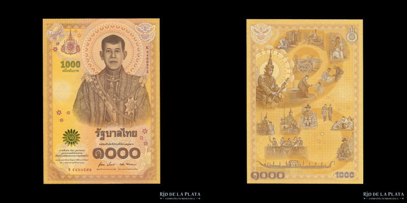 Tailandia. 1000 Baht 2020. Conmemorativo coronación del Rey Rama X. (UNC)

Est...