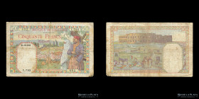 Tunez. 50 Francs 1941. Pick 12a