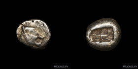 Lydia. Alyattes (610-546BC) EL 1/3 Stater or trite