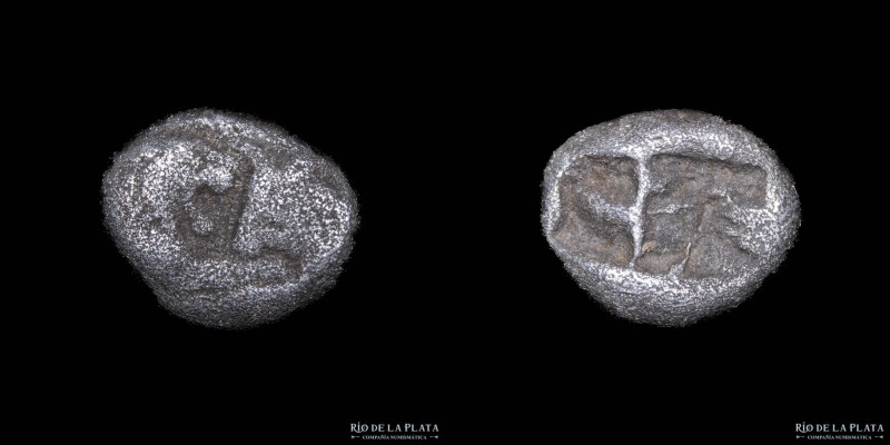 Lydia. Kroisos (561-546BC) 1/6 Stater. Sardes Mint. Silver; 10mm; 1.61g. A: Conf...