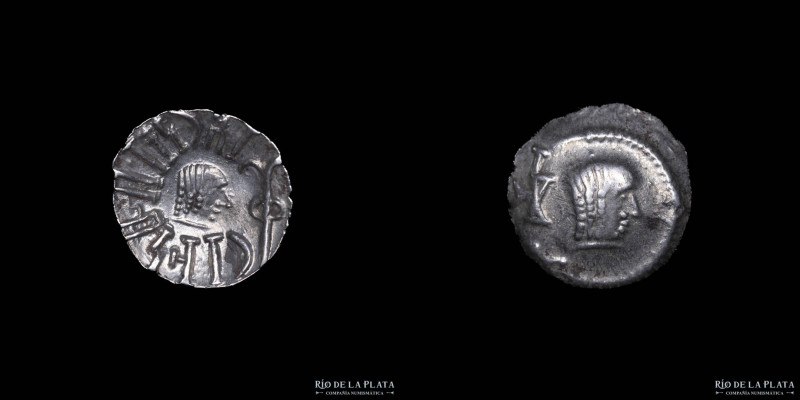 Arabia Felix, Himyaritas 50-150AD. Scyphate Quinarius. Raidan mint. Silver; 14.9...