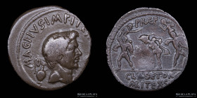 Imperatorial Rome. Sextus Pompey 42-40 BC. AR Denarius