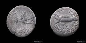Imperatorial Rome. Marc Antony 31BC. LEG XIII. AR Denarius
