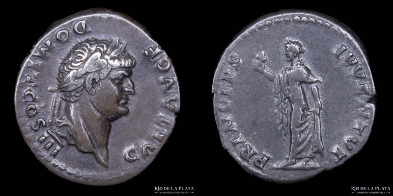 Domitian (69-96 AD) Denarius. Rome mint, struck 74AD. Silver; 19mm; 3.43g. A: CA...