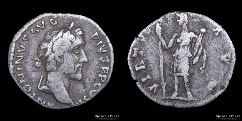 Antoninus Pius (138-161AD) Denarius. Rome mint, struck 140-143AD. Silver; 18.5mm...