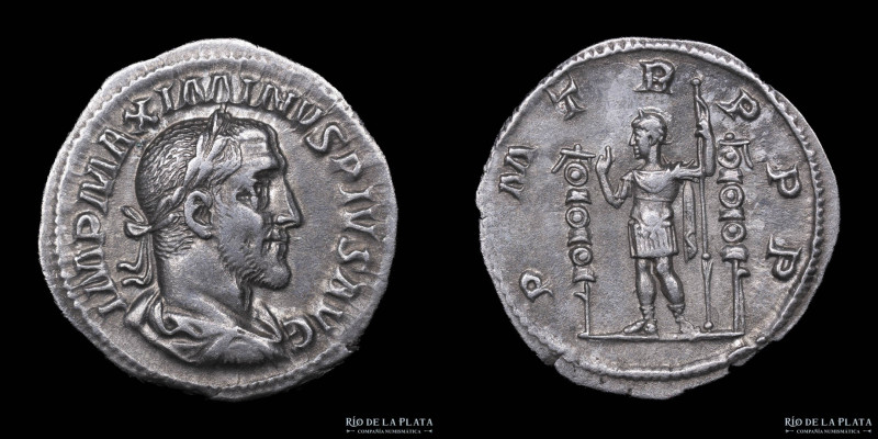 Maximinus I Thrax (235-238AD) Denarius. Rome mint (Struck 235AD) Silver; 19.5mm;...