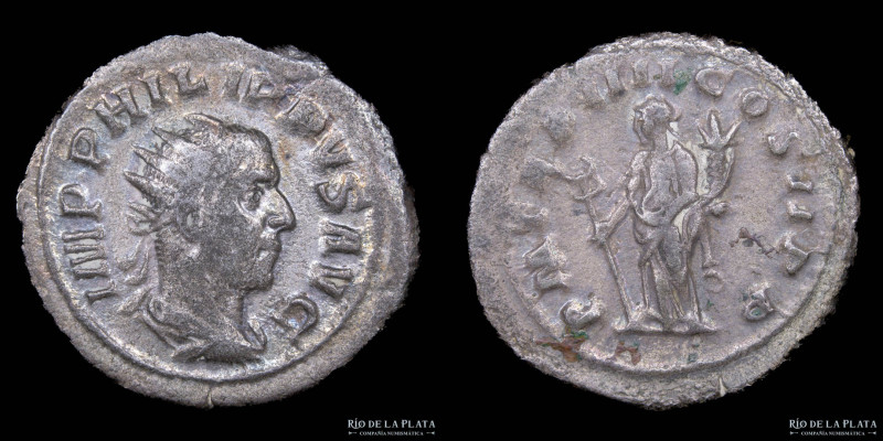 Philip I the Arab (244-249AD) Antoninianus. Rome mint, struck 247AD. Silver; 24....