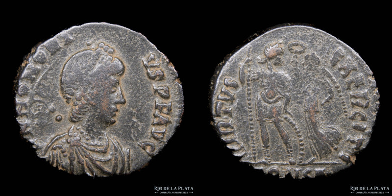 Honorius (393-423AD) AE3. Constantinople mint, 3rd. Officinae. Bronze; 17.0mm; 2...