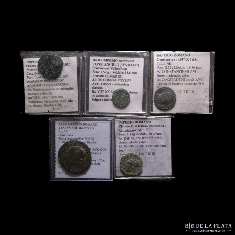 Rome. 1st.-3rd. Cent. Lot x 5 Roman Coins. Fully Classified. Interesting lot. So...