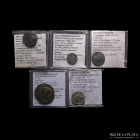 Rome. 1st-3rd. Cent. Lot x 5 Roman Coins. Fully Classified