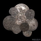 France. Lot x9 Medieval Silver-Billion Coins