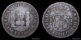 Lima. Carlos III. 1 Real 1770 JM. Columnaria. KM61
