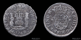 Lima. Carlos III. 1/2 Real 1768 JM. Columnaria. KM60