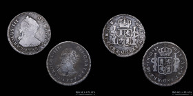 Lima. Carlos III. Lote x2. 1 Real 1777-8 JM. KM75
