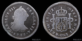 Lima. Carlos III. 1 Real 1788 IJ. KM75a