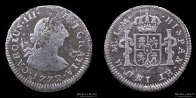 Lima. Carlos III. 1/2 Real 1772 JM KM74
