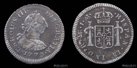 Lima. Carlos III. 1/2 Real 1773 JM KM74
